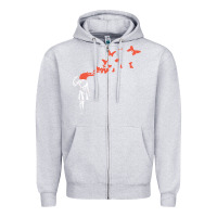 Heather Grey banksy headshot butterfly Zipper Hoodie - ArtChic