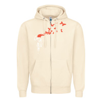 Sandshell banksy headshot butterfly Zipper Hoodie - ArtChic