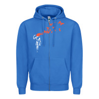 True Royal banksy headshot butterfly Zipper Hoodie - ArtChic