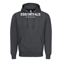 Smoke fear of god essentials Zipper Hoodie - ArtChic