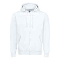 White fear of god essentials Zipper Hoodie - ArtChic