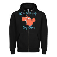 Black just keep swimming 25 Zipper Hoodie - ArtChic