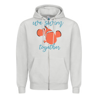 Dove Grey just keep swimming 25 Zipper Hoodie - ArtChic