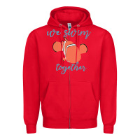 Red just keep swimming 25 Zipper Hoodie - ArtChic