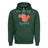 Sports Green just keep swimming 25 Zipper Hoodie - ArtChic