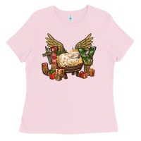 Bubblegum Pink joy christmas with baby jesus bbs Ladies Tee - BundleAndBundleShop