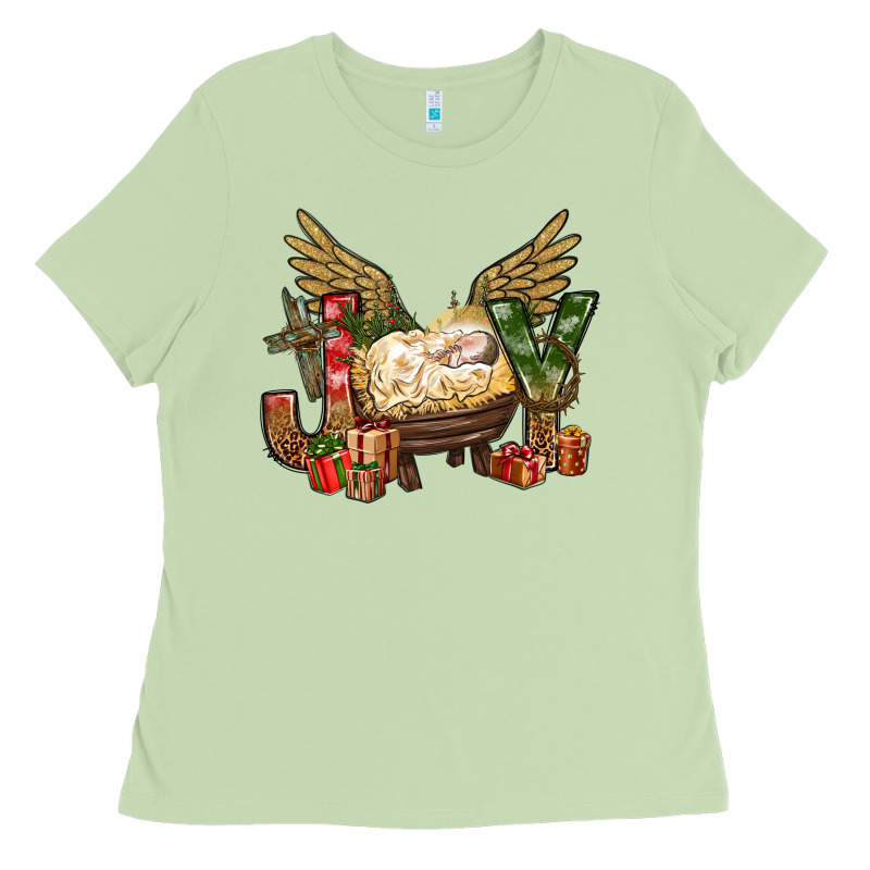 Joy Christmas With Baby Jesus Bbs Ladies Tee by BundleAndBundleShop | Teevron