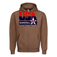 Chestnut usa basketball Zipper Hoodie - ArtChic