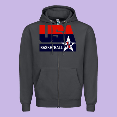 Usa Basketball Zipper Hoodie Designed By Artchic