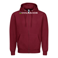 Burgundy Colnago Bicycling Bike Zipper Hoodie - ArtChic