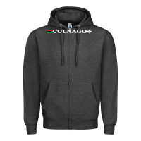Charcoal Heather Colnago Bicycling Bike Zipper Hoodie - ArtChic