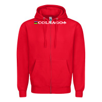Red Colnago Bicycling Bike Zipper Hoodie - ArtChic
