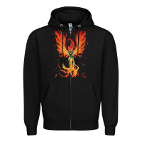 Black X-Men Jean Grey Phoenix Cosmic Flames Zipper Hoodie - ArtChic