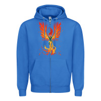 True Royal X-Men Jean Grey Phoenix Cosmic Flames Zipper Hoodie - ArtChic