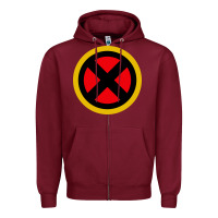 Burgundy xmen Zipper Hoodie - ArtChic