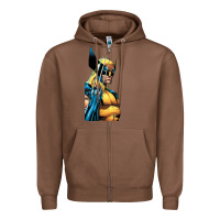 Chestnut wolverine 3 Zipper Hoodie - ArtChic