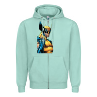 Seafoam wolverine 3 Zipper Hoodie - ArtChic