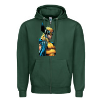 Sports Green wolverine 3 Zipper Hoodie - ArtChic