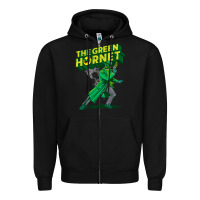 Black the vintage green hornet Zipper Hoodie - ArtChic