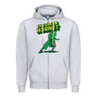 Heather Grey the vintage green hornet Zipper Hoodie - ArtChic