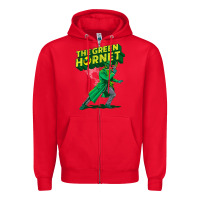 Red the vintage green hornet Zipper Hoodie - ArtChic