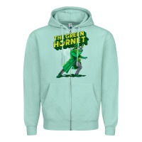Seafoam the vintage green hornet Zipper Hoodie - ArtChic
