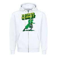 White the vintage green hornet Zipper Hoodie - ArtChic