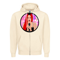 Sandshell red hair girl singing Zipper Hoodie - ArtChic