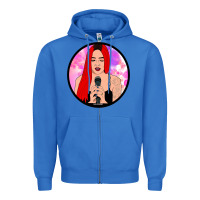 True Royal red hair girl singing Zipper Hoodie - ArtChic