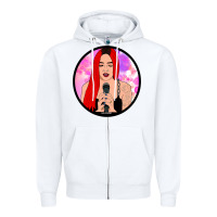 Red Hair Girl Singing Zipper Hoodie | Teevron