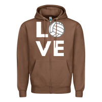 Chestnut girls love volleyball Zipper Hoodie - ArtChic