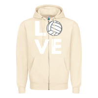 Sandshell girls love volleyball Zipper Hoodie - ArtChic