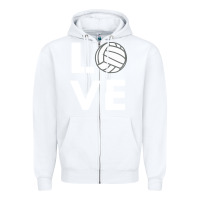White girls love volleyball Zipper Hoodie - ArtChic
