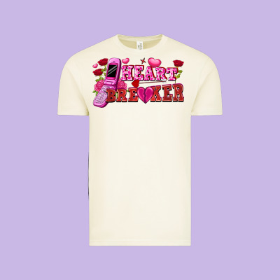 Heart Breaker Vintage Tee Designed By Fadigitalartstudio