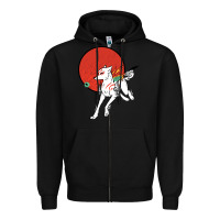Black Okami Zipper Hoodie - ArtChic