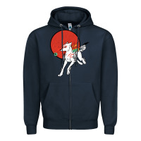 Navy Okami Zipper Hoodie - ArtChic