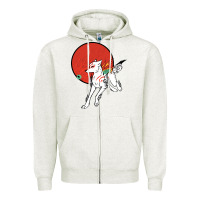 Oatmeal Heather Okami Zipper Hoodie - ArtChic