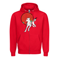 Red Okami Zipper Hoodie - ArtChic