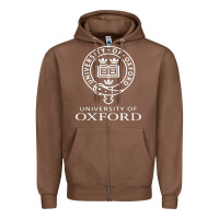 Chestnut oxford university campus Zipper Hoodie - ArtChic