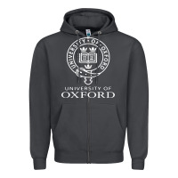 Smoke oxford university campus Zipper Hoodie - ArtChic