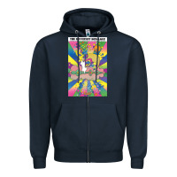 Navy different drummer   peter max Zipper Hoodie - ArtChic