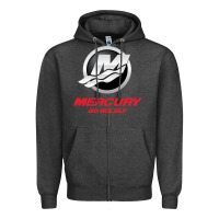 Charcoal Heather Mercury Marine Outboard Boat Zipper Hoodie - ArtChic