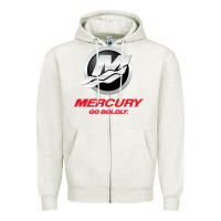 Oatmeal Heather Mercury Marine Outboard Boat Zipper Hoodie - ArtChic