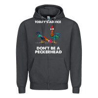 Smoke hei hei today's advice don't be a peckerhead Zipper Hoodie - ArtChic