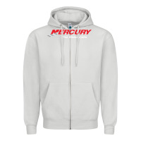 Dove Grey Mercury Marine Outboard Boat Zipper Hoodie - ArtChic