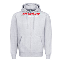 Heather Grey Mercury Marine Outboard Boat Zipper Hoodie - ArtChic