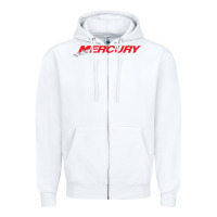 White Mercury Marine Outboard Boat Zipper Hoodie - ArtChic