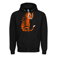 Black tiger Zipper Hoodie - ArtChic