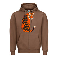 Chestnut tiger Zipper Hoodie - ArtChic