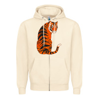 Sandshell tiger Zipper Hoodie - ArtChic